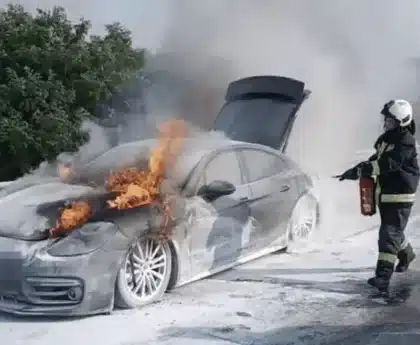 Porsche m0 tűzoltó videó